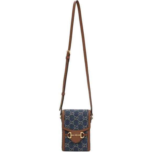 Gucci Horsebit Mini Blue Shoulder Bag - Picture 4 of 5